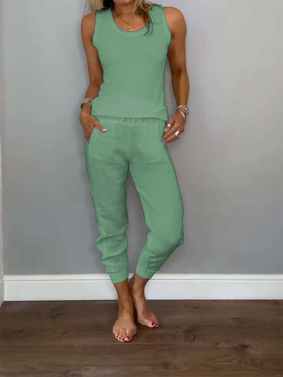 The "Breathe Easy" Cotton-Linen Lounge Set