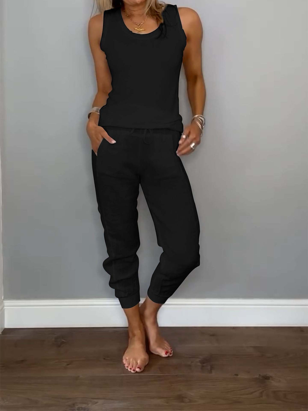 The "Breathe Easy" Cotton-Linen Lounge Set