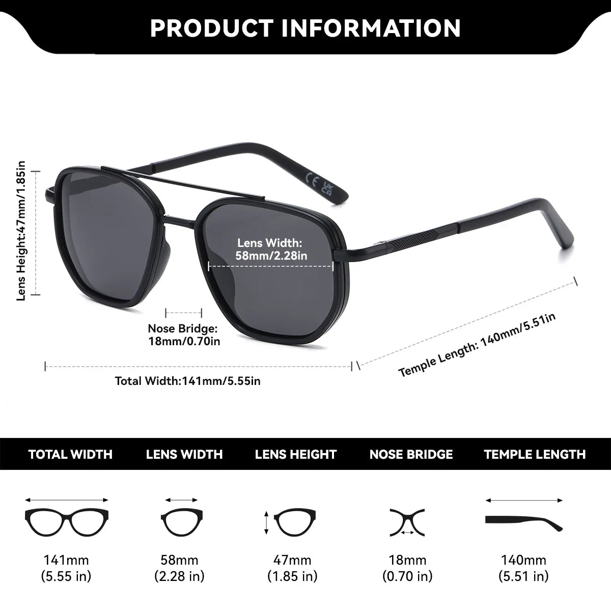 Polarized Polygon Sunglasses