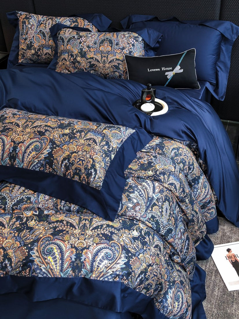 Printed Cotton Sateen Bedding Set