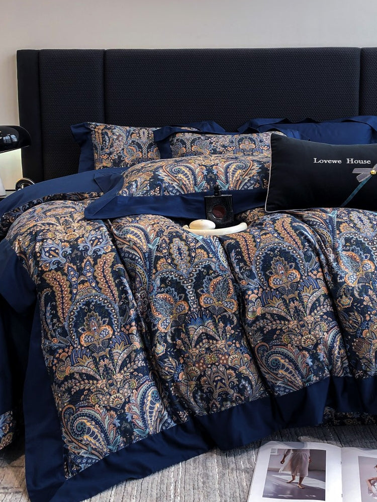 Printed Cotton Sateen Bedding Set