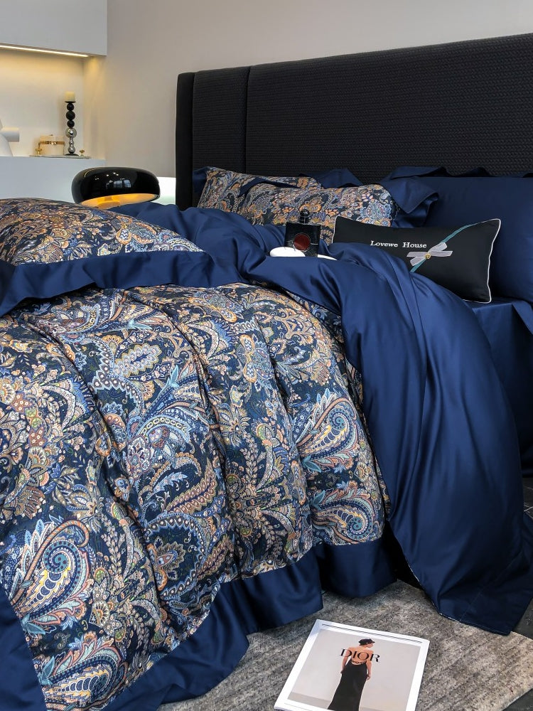 Printed Cotton Sateen Bedding Set