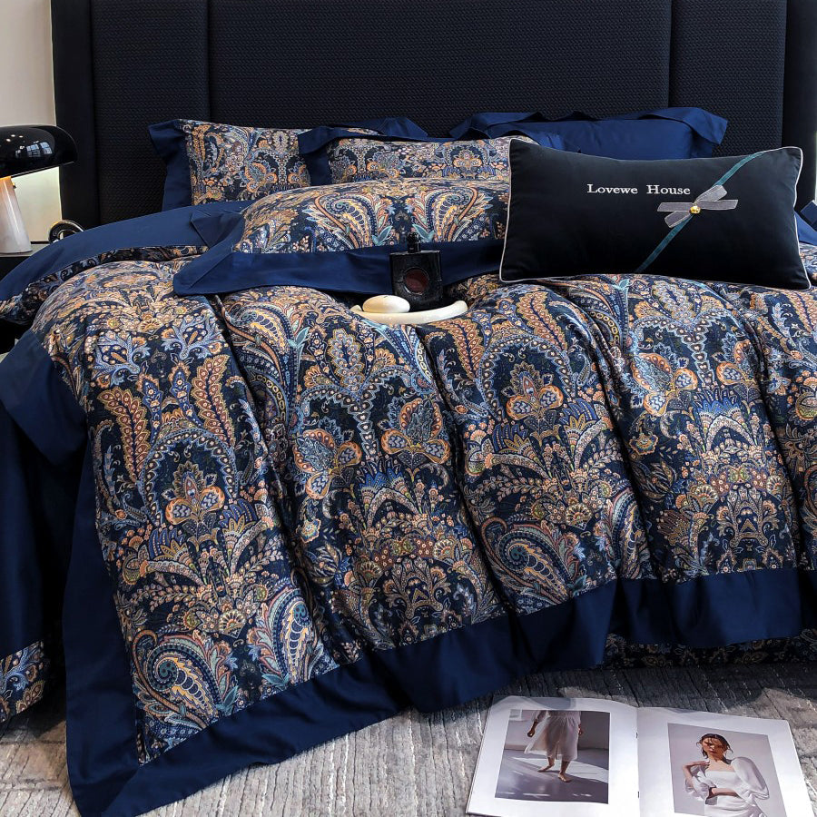 Printed Cotton Sateen Bedding Set
