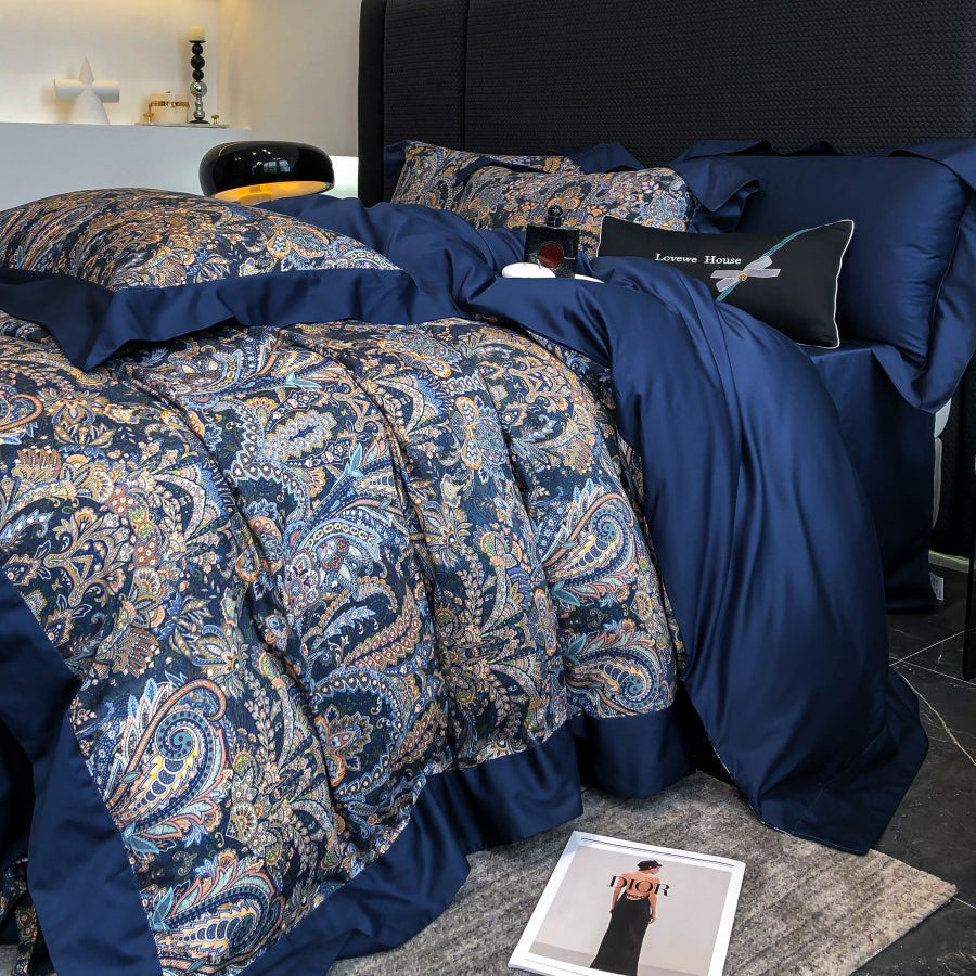 Printed Cotton Sateen Bedding Set
