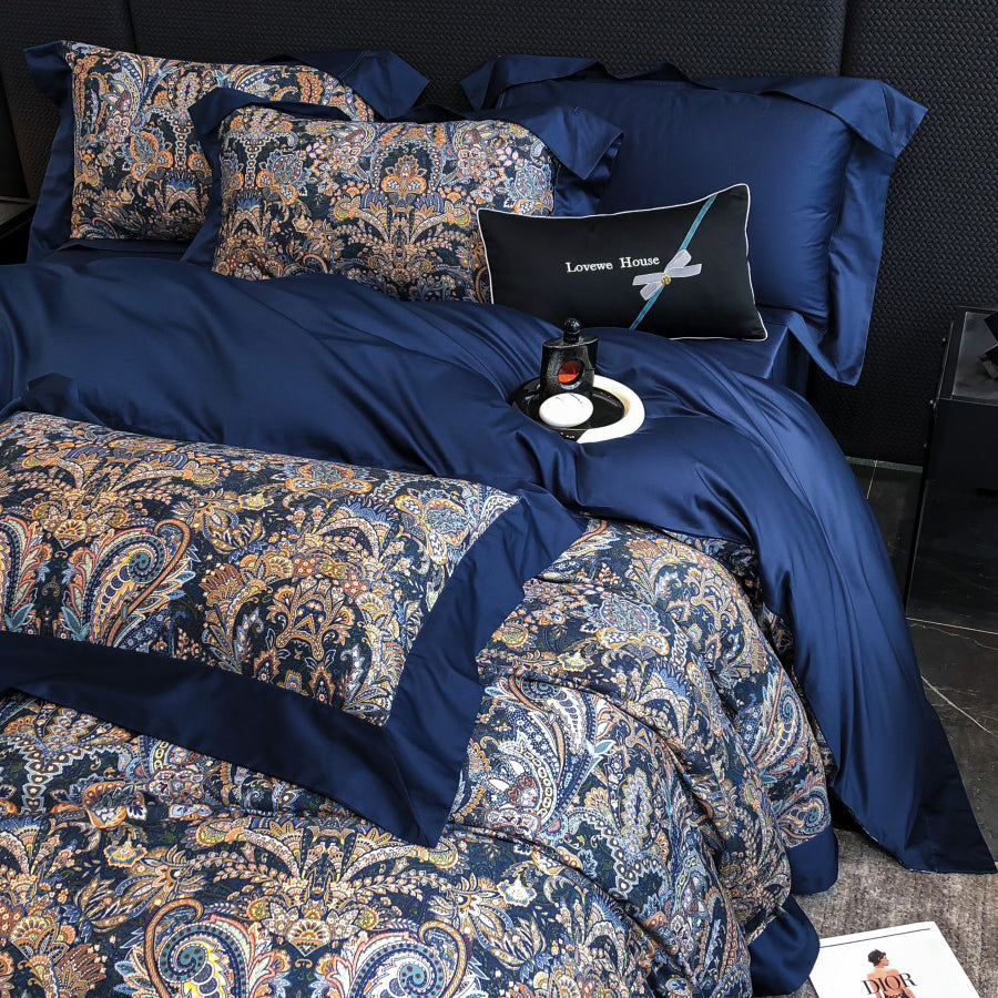 Printed Cotton Sateen Bedding Set