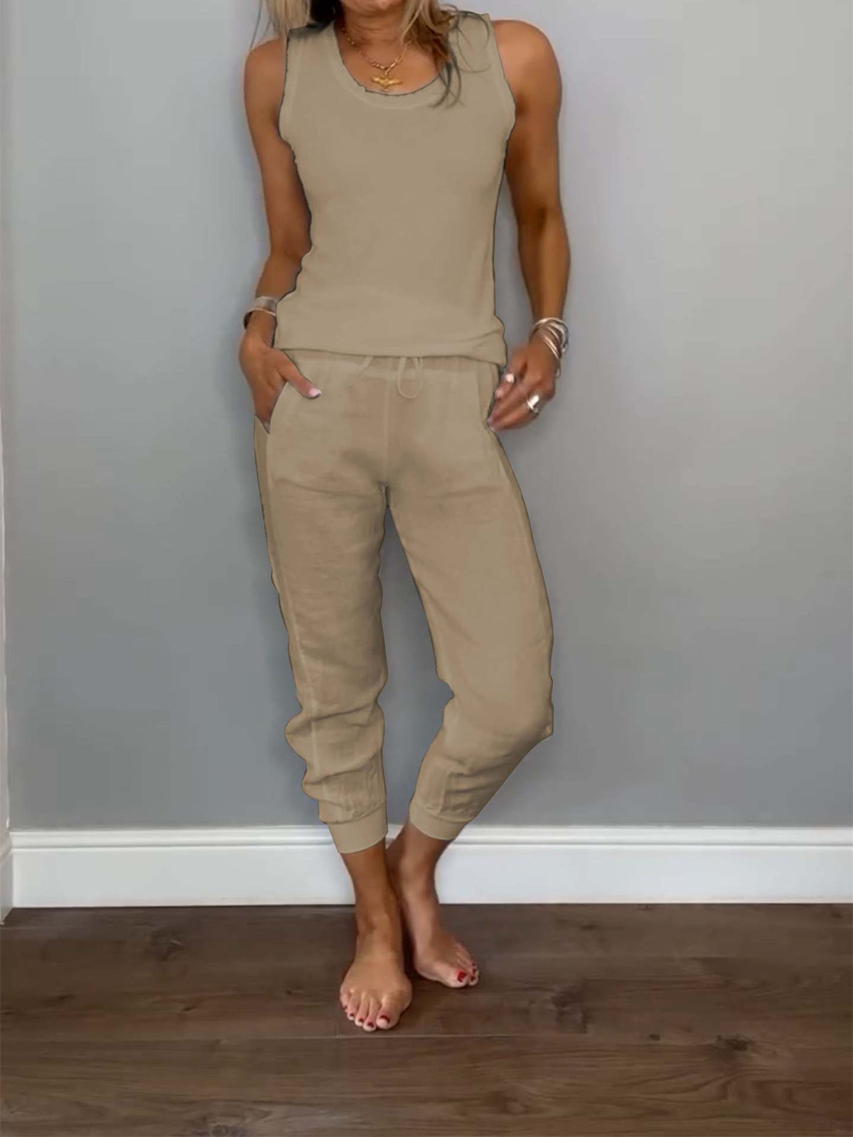 The "Breathe Easy" Cotton-Linen Lounge Set